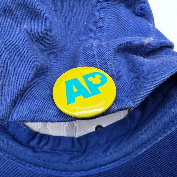 Disney Monsters University Blue Baseball Hat Cap With Annual Pass Pin Adult Size - Picture 10 of 11